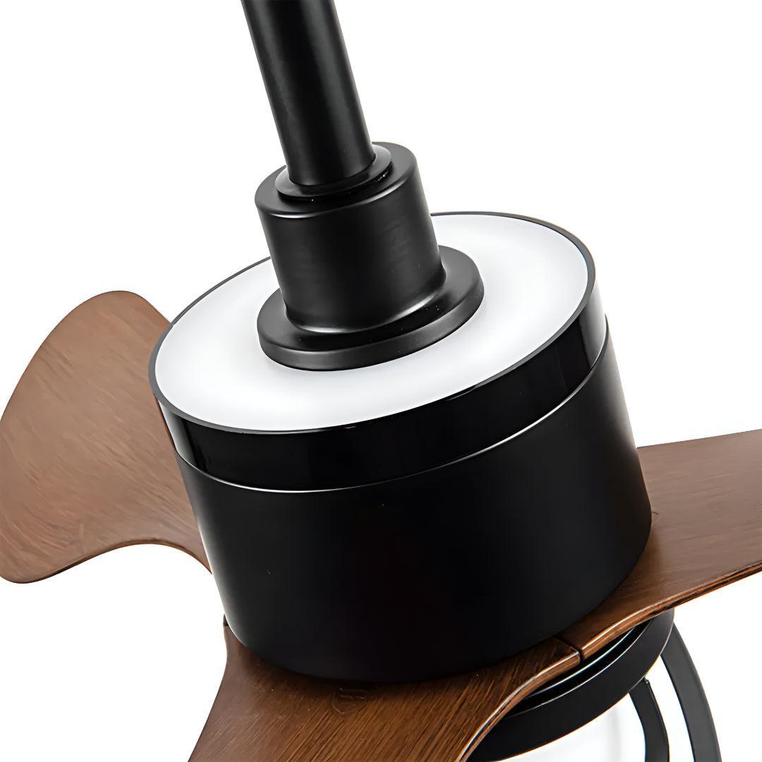 Vintage Enclosed Ceiling Fan With LED Light and Remote Control